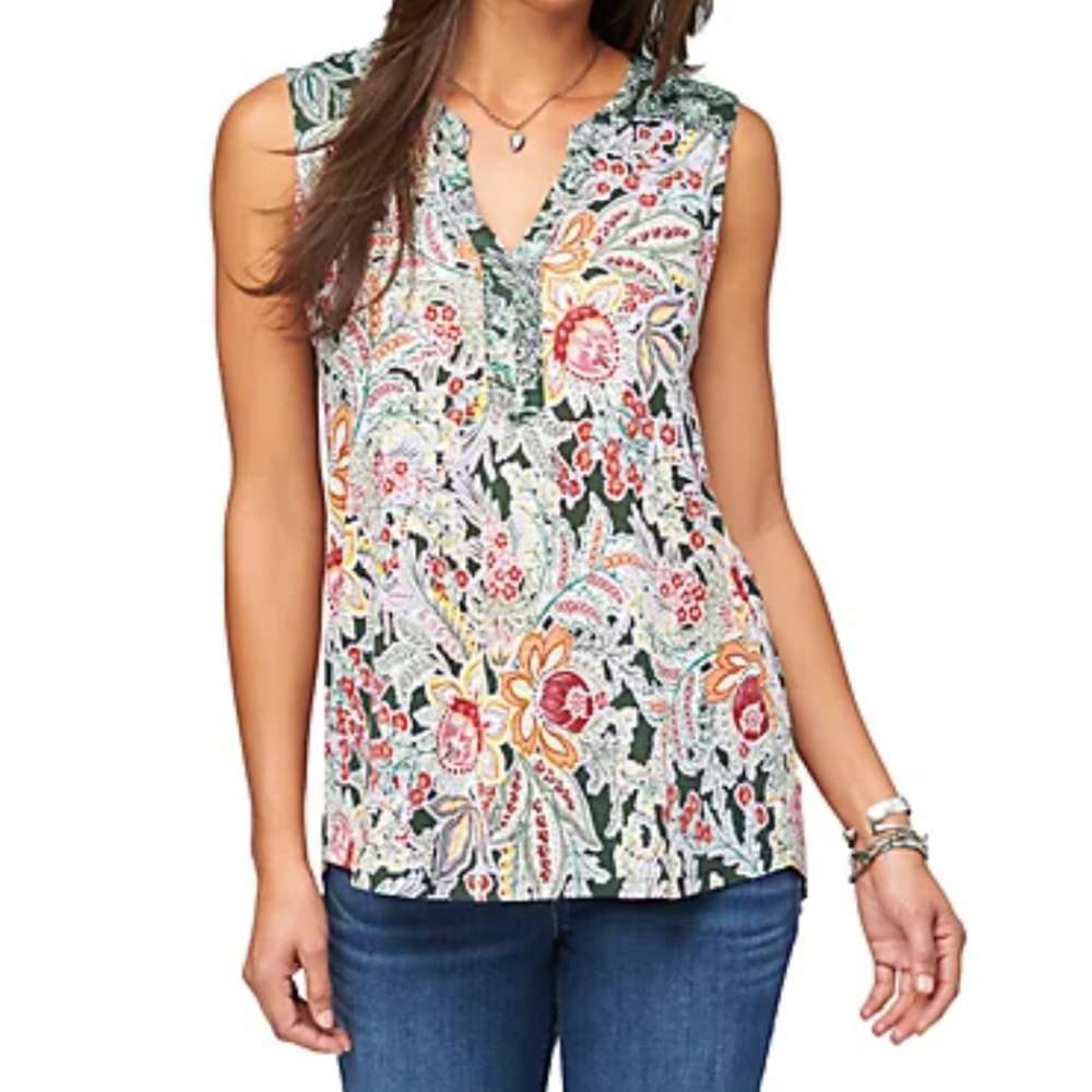 Democracy paisley tank top size small